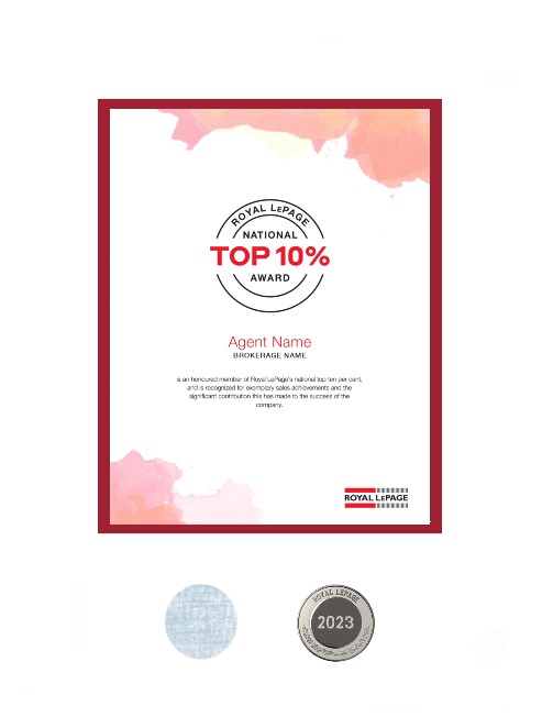 Refill - Royal LePage® National Top 10%™ Award Refill - Royal LePage® National Top 10%™ Award